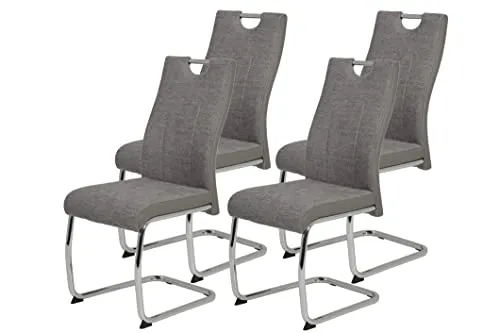 HELA Esszimmerstuhl Alina (Set, 4 St) - Stühle, gepolsterte Sitz- und Rückenlehne für optimalen Komfort, modernes Design in Grau, ideal für Esszimmer und Wohnbereiche.