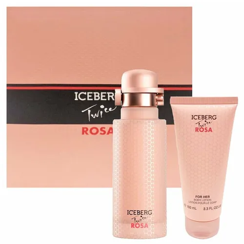 Iceberg Twice Rosa For Her Eau De Toilette 125 ML + Body Lotion 100 ML - Damenparfüm mit einem einzigartigen Holzblumen-Duft, inklusive einer pflegenden Body Lotion – ideal für einen langanhaltenden, frischen Duft und geschmeidige Haut.