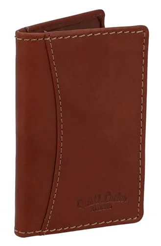 Gusti Leder Kartenetui Herren Otto – Slim Portemonnaie aus echtem Rindsleder, Vintage Design, kompakt & leicht, Kartenhalter für 6 Karten, RFID Schutz, Mini Geldbörse für Alltag & Reise