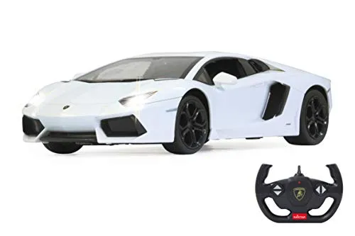 JAMARA Lamborghini Aventador 1:14 - Offiziell lizenziertes RC-Modell - RC-Modelle mit bis zu 1 Stunde Fahrzeit und LED-Funktionen. Perfekt nachgebildete Details und hochwertiger Innenraum für echte Autofans.