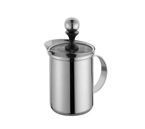 Cilio Milchaufschäumer KP0000550269 Creamer - Milchaufschäumer in elegantem Silber, ideal für perfekten Milchschaum und kreative Kaffee-Kreationen.