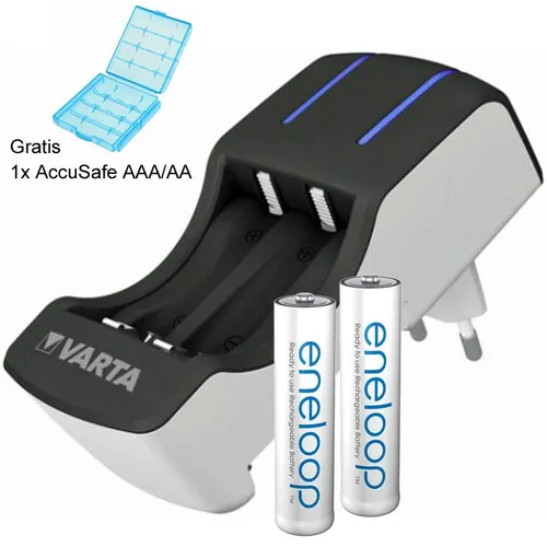 Panasonic eneloop Standard Micro AAA und Varta 2-4fach Ladegerät inklusive AccuSafe