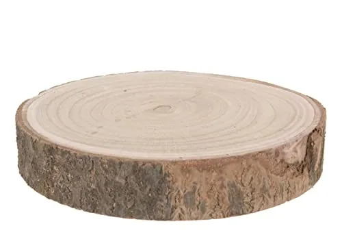 Spetebo Holz Baumscheibe natur - 29-34 cm - Deko Holz Scheibe Echtholz Tischdeko - Dekorieren Basteln Bemalen Brandmalen