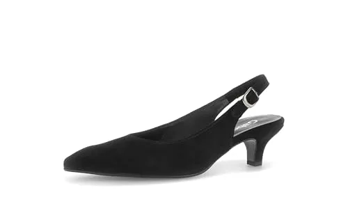 Gabor Damen Slingpumps, Frauen Absatzschuhe,Slingback,Leder,knöchelriemchen,büro-Pumps,Office,bequem,elegant,high Heels,schwarz,40 EU / 6.5 UK