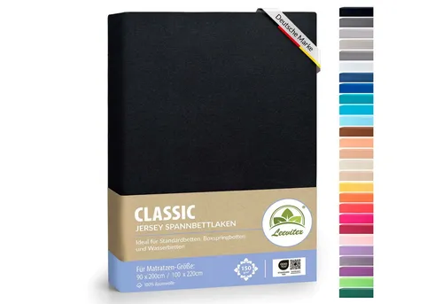 Bettlaken Schwarz von Leevitex