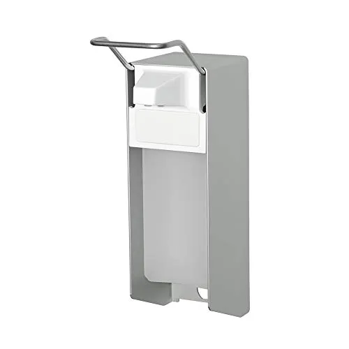 OPHARDT hygiene Ingo-man E 26 A/25 Spender für Flüssigseifen und Desinfektionsmittel - Kommerzieller Seifen- & Lotionspender, ideal für Kliniken und Pflegeeinrichtungen, mit kurzem Bedienhebel und passender 500-ml-Einwegflasche.