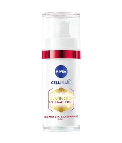 NIVEA Luminous630 Anti-Aging & Anti-Flecken-Gesichtsserum, 30 ml, Anti-Falten- und Flecken-Serum mit patentierter Hyaluronsäure und Thiamidol, Gesichtsserum mit Faltenfüller