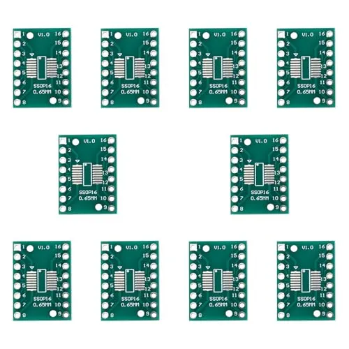 VGOL 10x SOP16 TSSOP16 auf DIP-16 PCB-Pinboard 21x16mm Zum Modifizieren Und Aufrüsten von SMD-Komponenten auf Einen DIP-Footprint