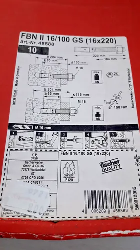 Fischer Bolzenanker FBN II FBN II 16/100 GS -- 1 Stück