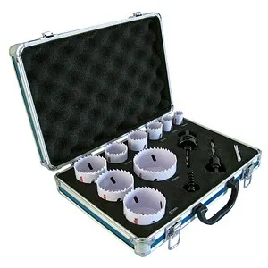 Makita Lochsäge D-47282 - 12-teiliges BIM Elektro Set, vielseitig für Holz, Gips, Kunststoff und Metall, inklusive Transportkoffer und Zentrierbohrer
