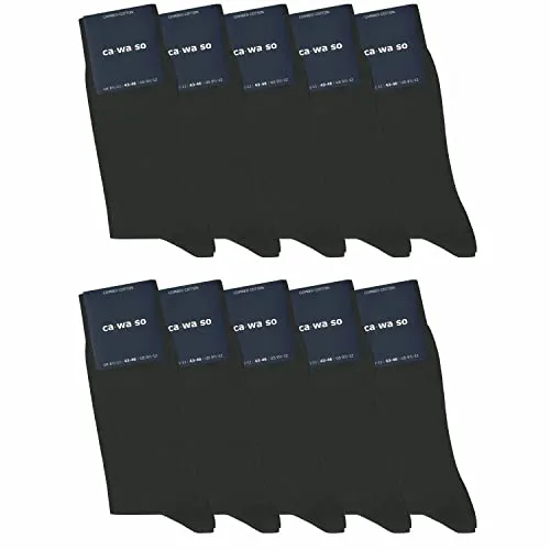 ca·wa·so Socken für Damen & Herren im 10er-Set - Bequem und Nahtlos - Sportsocken im 10er-Set, ohne drückende Naht für höchsten Tragekomfort. Hergestellt aus 80% Baumwolle, ideal für Business & Freizeit, langlebig und pflegeleicht.