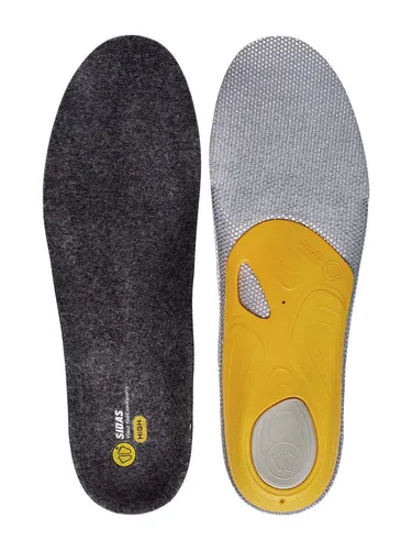 Sidas 3Feet Merino High - S = EU 37 - 38 - Einlegesohlen für hohen Fußgewölbe, aus Merino Wolle für optimale Isolierung und Wärme. Anatomisch angepasst und geruchsmindernd, ideal für kalte Wintertage.