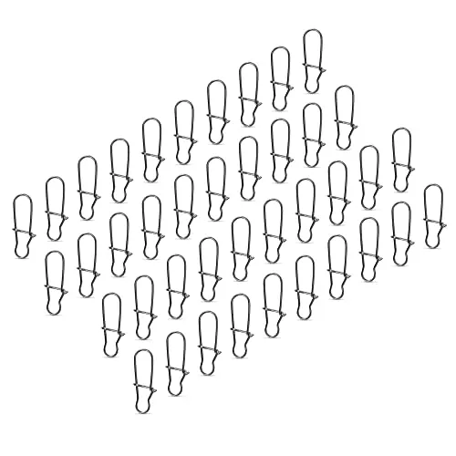 AMZfishing NEU 40x Duo Lock Snaps in 11 Größen 000-8 | Easy Snap | Wirbel Snap | Wirbel Karabiner | Angelzubehör | Angelwirbel Zubehör | Quick Change Snap