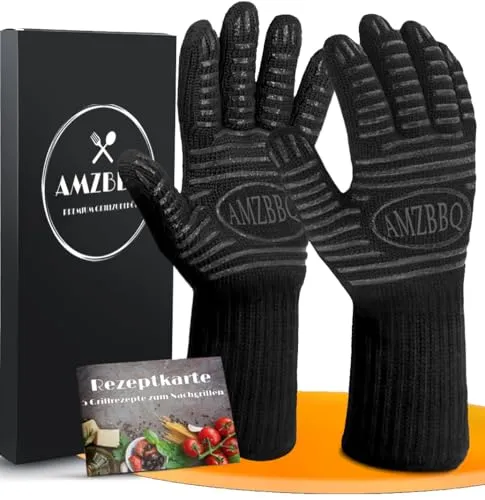 Topfhandschuhe & Topflappen Schwarz von AMZBBQ