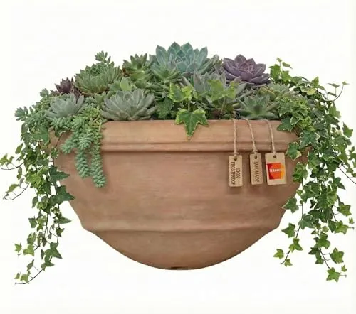 Blumentopf Pflanzgefäß Vaso a Muro Terracotta von Teramico