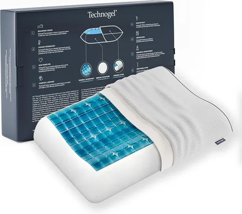 Technogel New Generation Orthopädisches Nackenstütz-Kopfkissen - Ergonomisches HWS-Gel-Kissen für Rücken- & Seitenschläfer, antibakteriell, kühlend und schadstofffrei für besseren Schlaf und weniger Nackenschmerzen.
