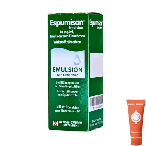 Espumisan Emulsion 30 ml bei Blähungen Säuglingskoliken 3-Monatskolik Entschäumer Simeticon I Sparset mit Pharma Perle give-away