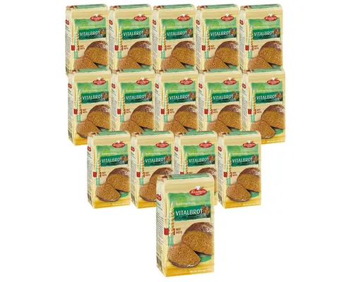 BIELMEIER KÜCHENMEISTER Brotbackmischung Vital-Brot 15 Stück á 500 g - Ideal für Brotbackautomaten und Backöfen, genießen Sie täglich frisches Vitalbrot mit geprüfter Qualität aus Baden-Württemberg.