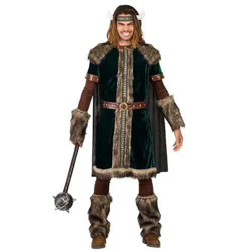 Boland - Kostüm Wikinger für Herren, 12-teilig - Kostüm-Outfits für Erwachsene, mehrteiliges Set mit Stirnband, Mantel, Umhang und Zubehör, ideal für Fasching, Halloween oder Mottopartys.