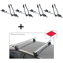 4x Fahrradträger SAGITTAR + Dachträger VDP Delta kompatibel mit für Land Rover Rang Rover 4 (L405) (5 Türer) ab 2012