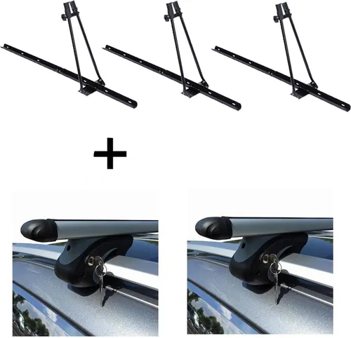 3x Fahrradträger ORION + Relingträger L120 für Land Rover Freelander LN 99-06
