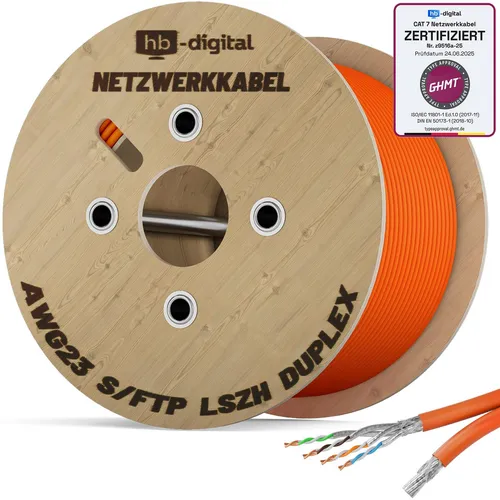 hb-digital Netzwerkkabel CAT 7 Duplex 300m