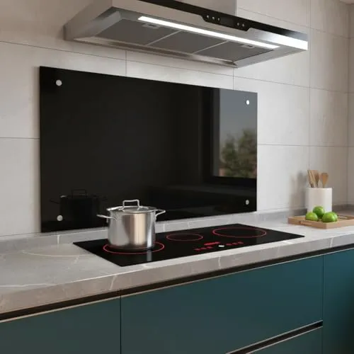 Mucola Küchenrückwand Schwarz in schwarz von Mucola