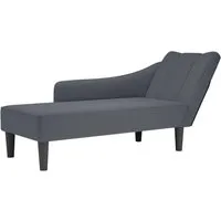 vidaXL Chaiselongue Dunkelgrau Samt mit Rechter Armlehne - Gartenmöbel: Stilvolle Chaiselongue aus weichem Samt für höchsten Komfort, ideal zur Aufwertung deines Wohnbereichs oder Büros.