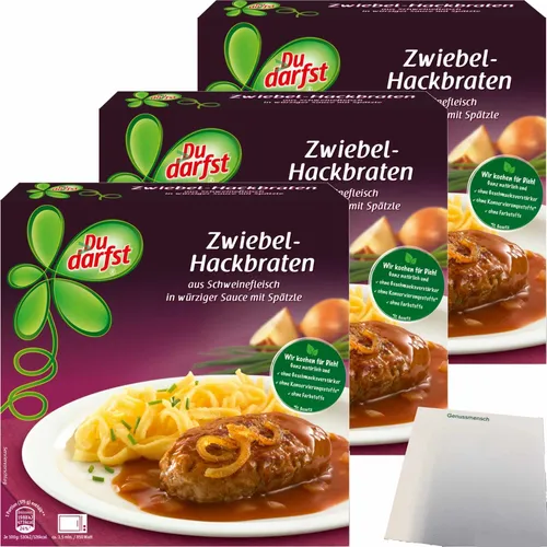 Du darfst Menü Zwiebelhackbraten 3er Pack 3x375g Packung usy Block