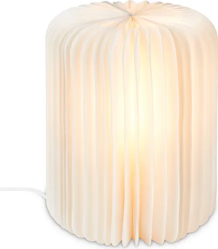 Tischleuchte Papier faltbar 25 cm 1x exkl. E14 max. 6 Watt weiß Briloner