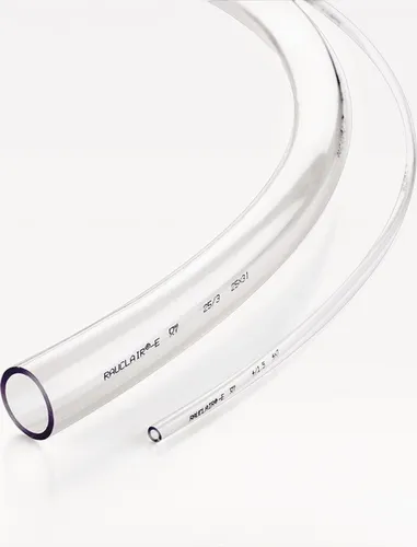 REHAU PVC-Schlauch RAUCLAIR-E 8 mm - 50 m - Industrieschlauch aus transparentem PVC, ideal für vielseitige Anwendungen, temperaturbeständig von -10 bis +60°C, langlebig und robust.