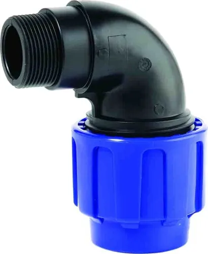 PP PE Rohr Verschraubung 90° Winkel 20 x 3/4