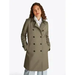 Tommy Hilfiger Trenchcoat COTTON DB SLIM FIT TRENCH - Funktionsunterwäsche mit typischen Trenchdetails, aus 100% Baumwolle, ideal für einen lässigen Look in Tundra Brown, slim fit Passform für einen eleganten Auftritt.