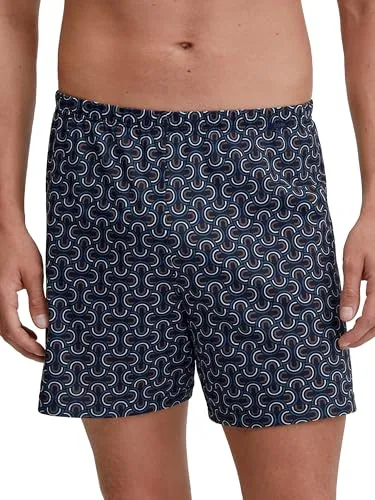CALIDA Boxershorts Prints Herren - Blau S (46/48) - Herrenunterhosen aus 100% Baumwolle im lässigen Printdesign, atmungsaktiv und bequem für den täglichen Gebrauch.