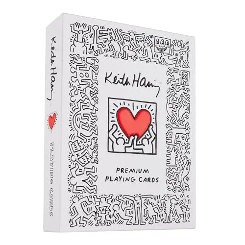 Theory11 Spielesammlung Keith Haring Spielkarten - Kreative Spielesammlung mit einzigartigen Keith Haring Designs, perfekt für Kunstliebhaber und Spielbegeisterte.