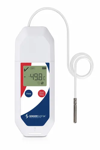 ClimateLog24 Temperaturdatenlogger -50 bis +70°C mit externer Sonde - Der ClimateLog24 Temperaturdatenlogger überwacht zuverlässig Temperaturen von -50°C bis +70°C. Ideal für sensible Transporte, mit LCD-Display und einfacher USB-Datenübertragung für maximale Flexibilität.