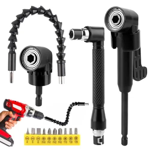 Stück 105° Winkelschrauber Aufsatz Set, Winkelaufsatz Set bit Verlängerung, Winkelaufsatz für Akkuschrauber, Flexible Welle Bohrmaschine Bithalter Akkuschrauber, Winkelgetriebe, für Garage 14
