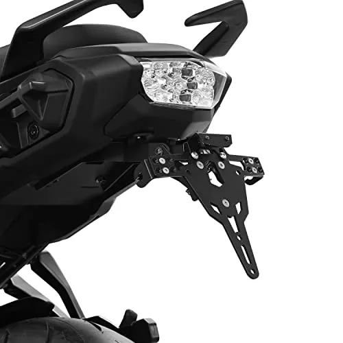 ZIEGER Kennzeichenhalter Pro für Suzuki GSX-S1000 GT - Schwarz - Motorradzubehör mit E-Prüfung, inklusive Montageset und Rückstrahlerhalter für sichere und legale Kennzeichenmontage.