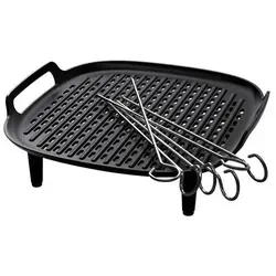 Philips HD9959/00 Grill-Kit für Airfryer XXL 5000e - vielseitiges Zubehör für gesunde Grillgerichte, ideal für kreative Kochabende