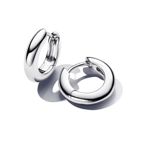 Pandora Essence Runde Ohrringe aus Sterling Silber - Ohrringe für Damen, aus hochwertigem Sterling-Silber gefertigt, mit elegantem, organischem Design für jeden Anlass.