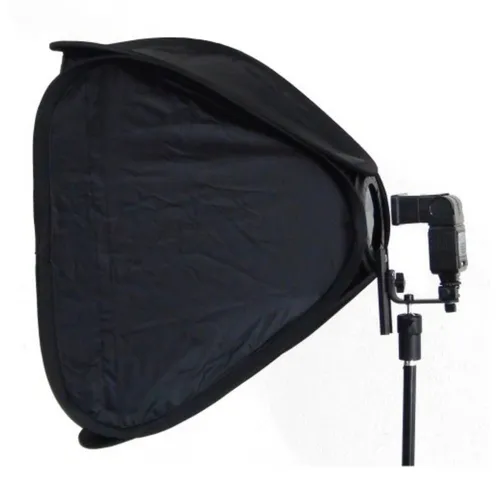Dynasun Softbox Softbox SB1009 Format 60x60cm, Faltbare Magic Softbox mit Blitzhalter und Frontdiffusor Studio