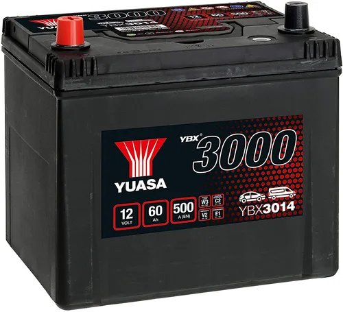 YUASA Autobatterie Asia 60Ah 500A 12V Starterbatterie