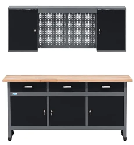 Küpper Werkstatt Set 70421-9 mit Werkbank und Hängeschrank