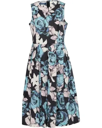 Highmoor Kleid mit Blumenmuster Marine/Rose 36