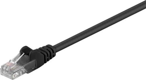 Goobay CAT 5e Patchkabel, U/UTP, Schwarz, 10 m, CCA Kupfergemisch