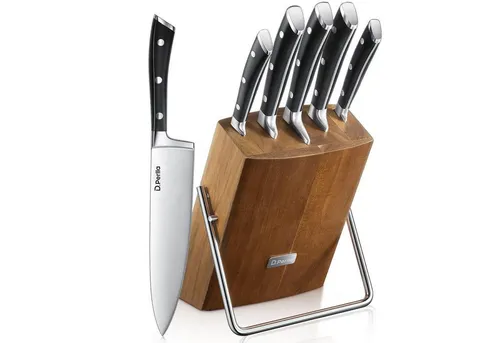 D.Perlla Messerset 6-teilig mit Holzblock
