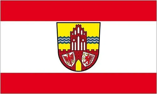 Fahne/Flagge Landkreis Uckermark 90 x 150 cm in rot von FahnenMax