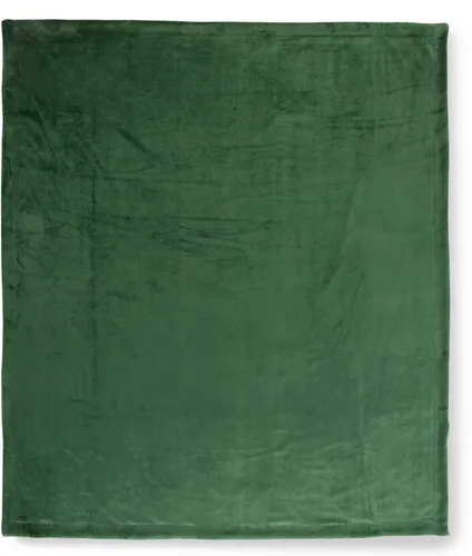 Wolldecke Kuscheldecke Plaid 160x180 - Hip Uni d.green - Bettdecken - Hochwertige 100% Polyester Kuscheldecke, perfekt für gemütliche Abende und stilvolle Akzente in Ihrem Zuhause.