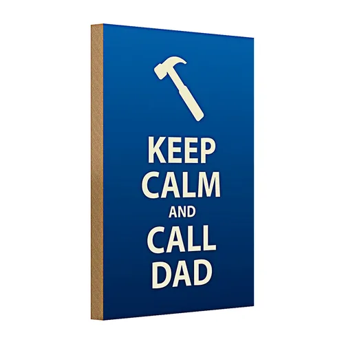 Holzschild Spruch 20x30cm Keep calm and call Dad
