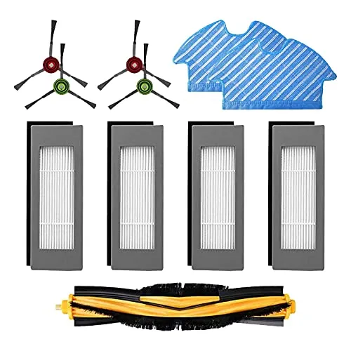 HALIEVE Filter Bürste Wischtuch Ersatzteile Zubehör Set für Ecovacs DEEBOT OZMO 900 OZMO 905 Staubsauger Roboter (11 Stück)